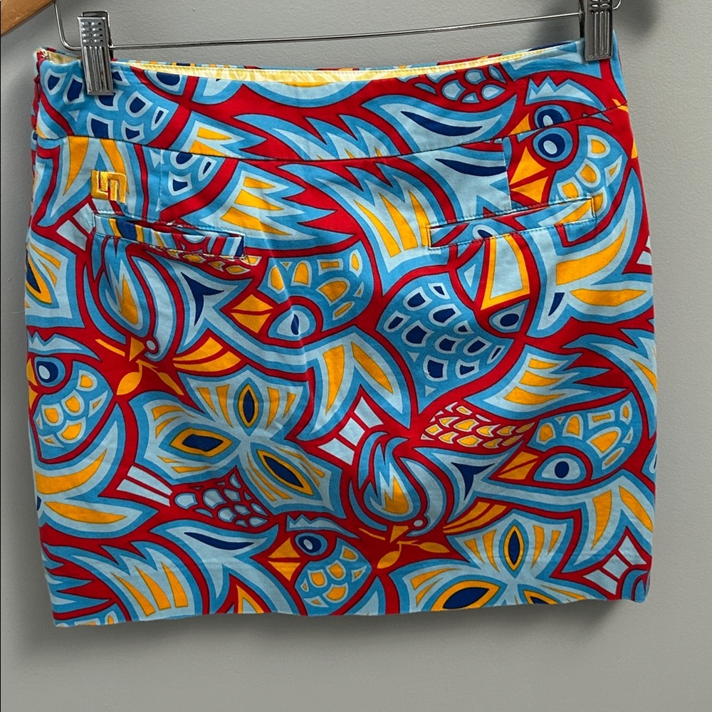 Loudmouth Ladies Colorful Bird and Floral Patterned Skort - Picture 3 of 9